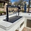 Gaucho grill insert for a bbq island.