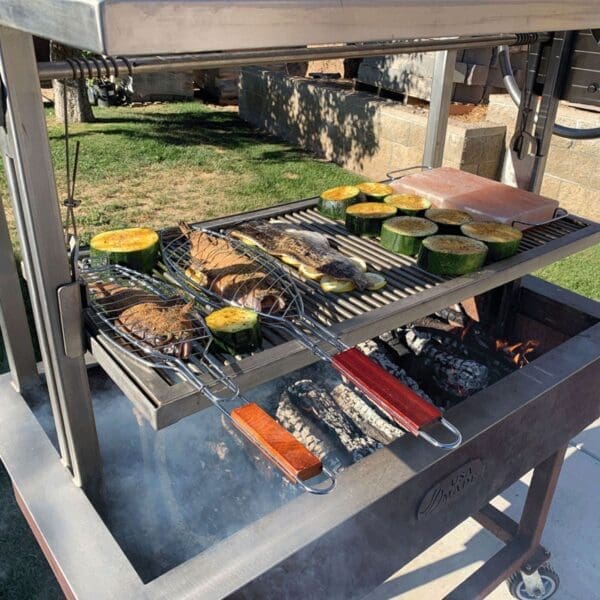 Grilled fish on a Gaucho grill