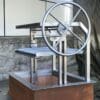 Classic Argentine grill with stainless top and rustic bottom