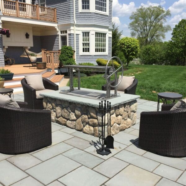 Built in Gaucho grill for stone outdoor base