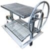 Argentinian open wood fired grill insert. Perfect grill for restaurant usage with height adjustable grill grate.