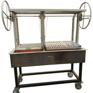 Argentine grill with cart for cooking asado Gaucho style