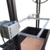 Height adjustable rotisserie on a Santa Maria grill