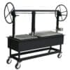 Large grill with two independent cooking screens