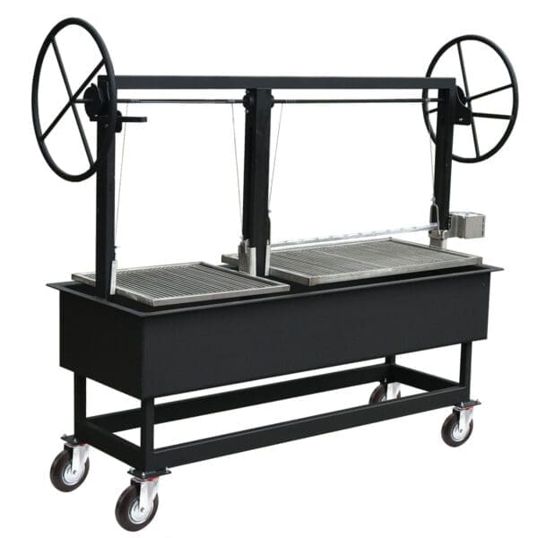 Large grill with two independent cooking screens