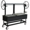 Commercial wood grill for large groups.