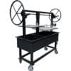 Large portable grill with adjustable cooking screens