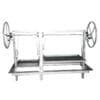 Argentinian inspired Santa Maria bbq grill frame insert for built in island