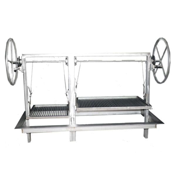 Argentinian inspired Santa Maria bbq grill frame insert for built in island