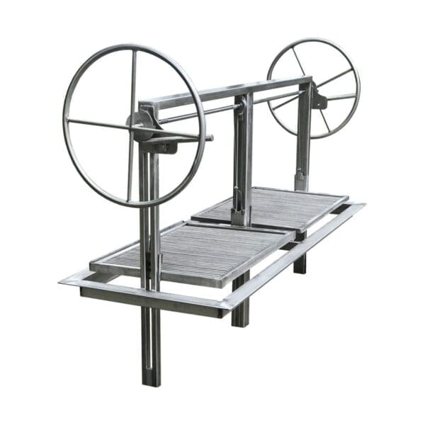 Dual grate stainless parrilla style grill frame insert
