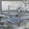 Outdoor kitchen insert with Argentine grill design