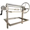 Classic stainless outdoor grill insert with rotisserie