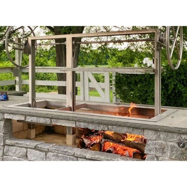 Wood and charcoal burning Santa Maria style Argentinian Gaucho grill