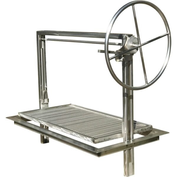 Stainless steel grill frame for cooking Santa Maria style at home