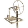Stainless charcoal grill insert for outdoor kitchen island