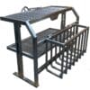 Argentinian style grill insert with brasero in stainless steel