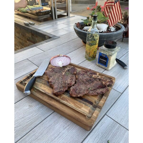 Steaks on a Santa Maria Argentine style grill