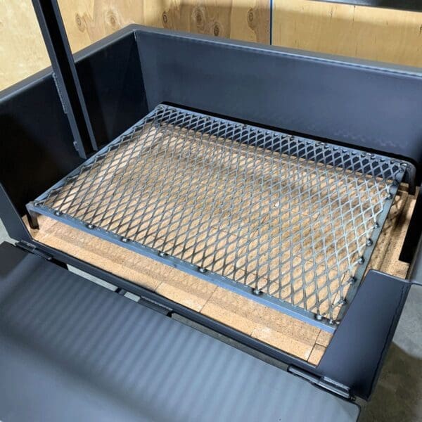 Charcoal grates are used to elevate the fuel and facilitate airflow.
