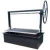 Steel bbq grill for cooking with charcoal