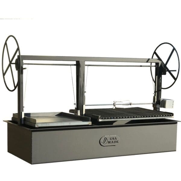 Dual crank Santa Maria grill inserts can be added to your outdoor kitchen counter.