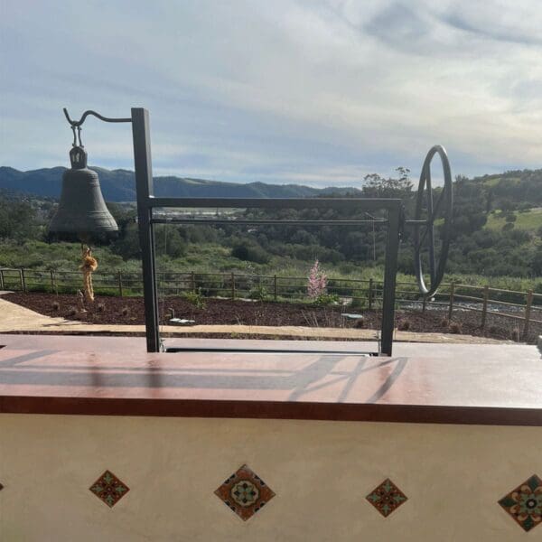 Traditional Santa Maria style bbq grill for an outdoor kitchen.