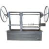 Commercial grade bbq grill for charcoal and wood fires.