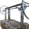 Outdoor grill for bbq island in all stainless with dual racks and rotisserie attachment.