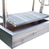 Argentinian Gaucho grill with V Grates and a front drip pan.