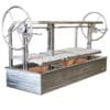 Stainless steel is a superior material for a Argentine Gaucho grill when you consider the investment. This grill can be fueled by wood or charcoal.