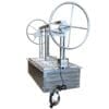 Heavy duty charcoal grill with deep firepit and adjustable screen.